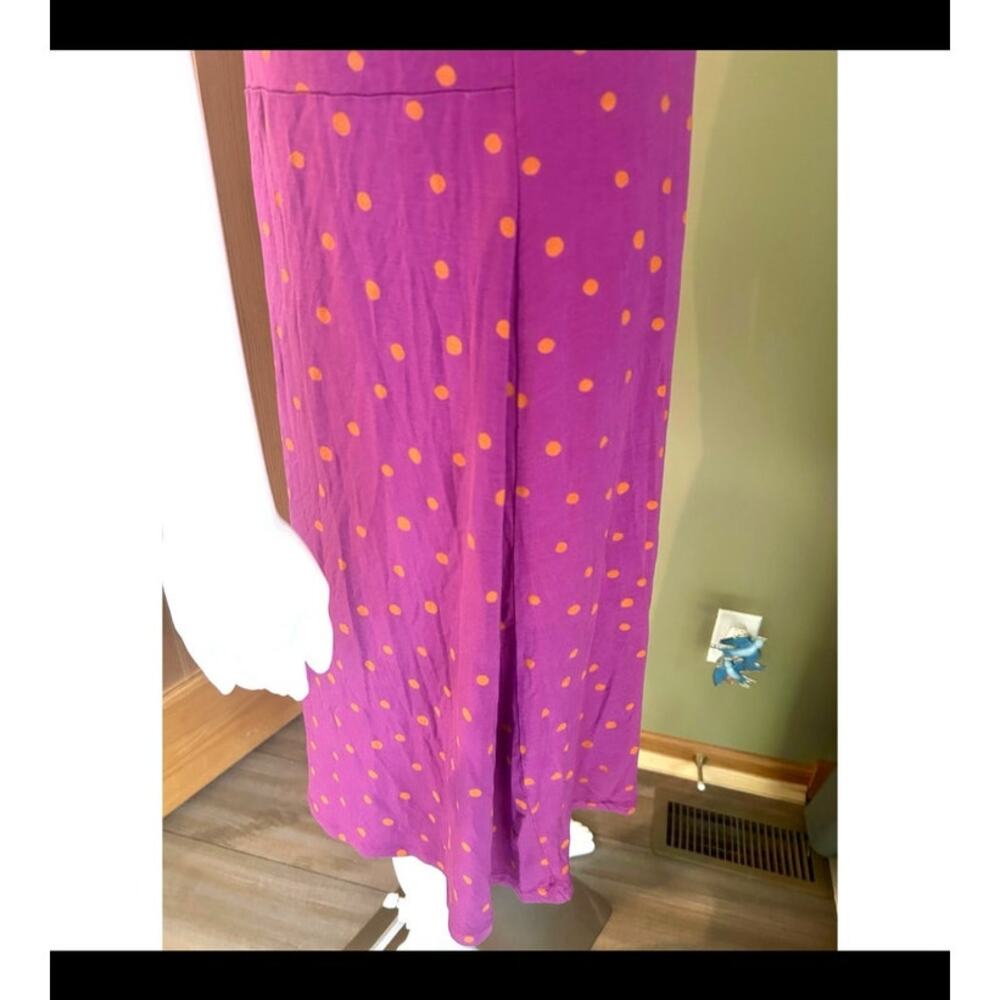 Gudrun Sjoden Tank Dress Pytte Sleeveless Lyocell Stretch Purple Polka Dot Sz M - Picture 7 of 12